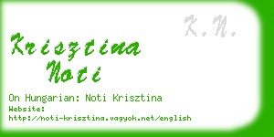 krisztina noti business card